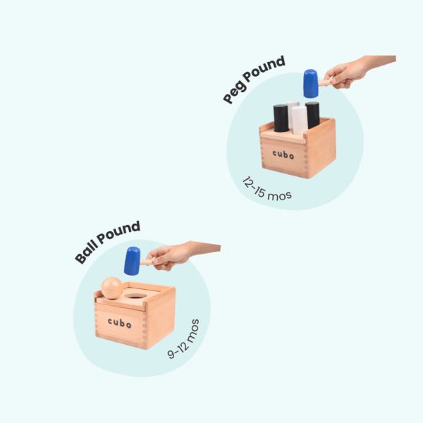 Cubo Montessori Box Toys Kits Conscious Modular Pounding Toy Precision Accuracy Hammer Imaginative Fine Motor Skills Eco Friendly Sustainable