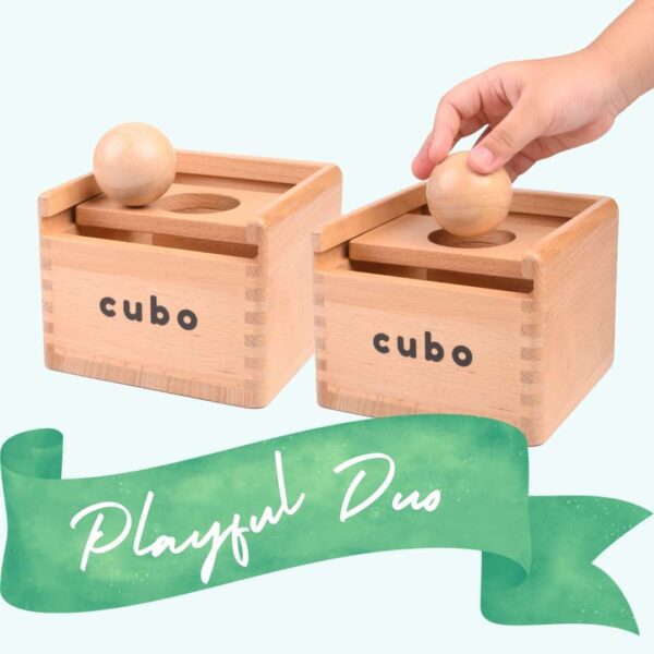 Cubo Toys Cubo Montessori Box Playful Duo Starter Kit Object Permanence Imbucare Box Holiday Sale